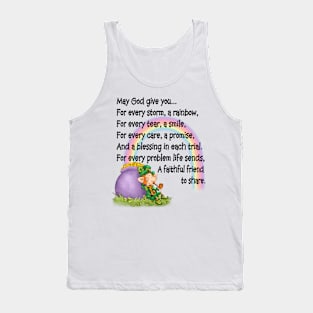 Leprechaun Rainbow Irish Prayer Tank Top